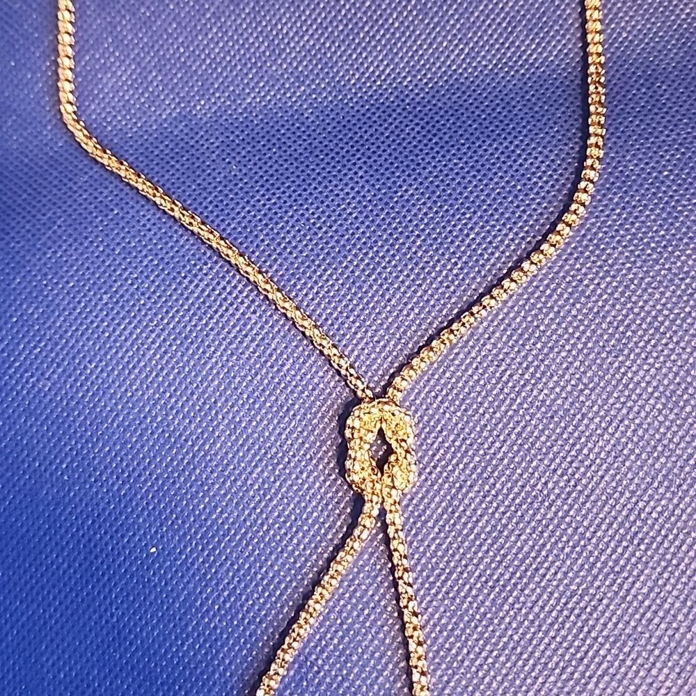 Elegant Gold Toned Teardrop Necklace By Lane Bryant - Picture 2 of 6